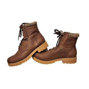 Cliffs by White Mountain Pamelia Brown Fall Lace Up Ankle Boots Women’s Size 7M